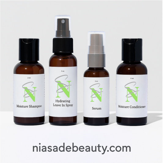 Nia Sade’ Travel Set – 4-Piece Moisturizing Hair Care Kit for All Hair