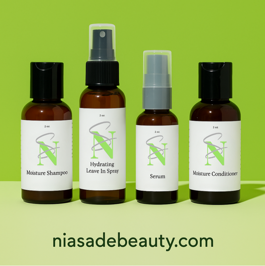Nia Sade’ Travel Set – 4-Piece Moisturizing Hair Care Kit for All Hair
